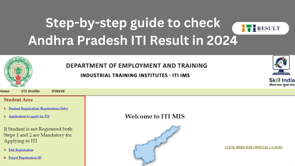 This is the official homepage of the Andhra Pradesh ITI result