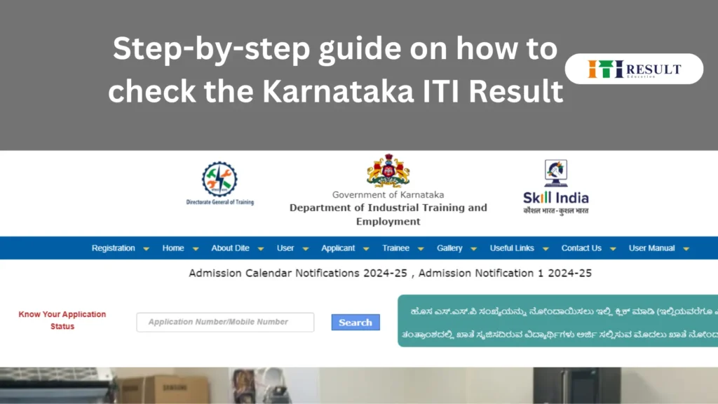 This is official page of Karnataka ITI Result