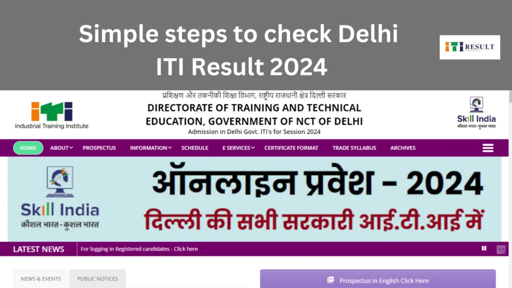 This is the official homepage of Delhi ITI 